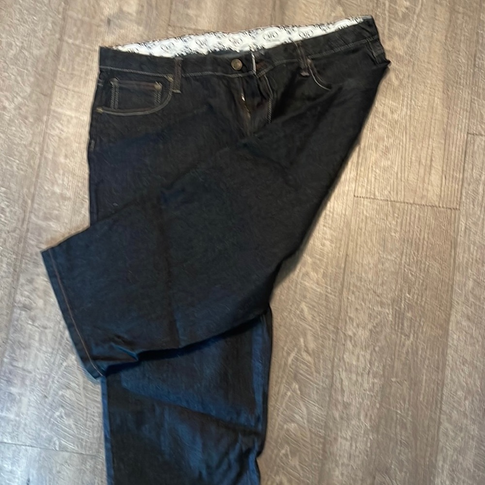 Dark blue cropped denim jeans size 18